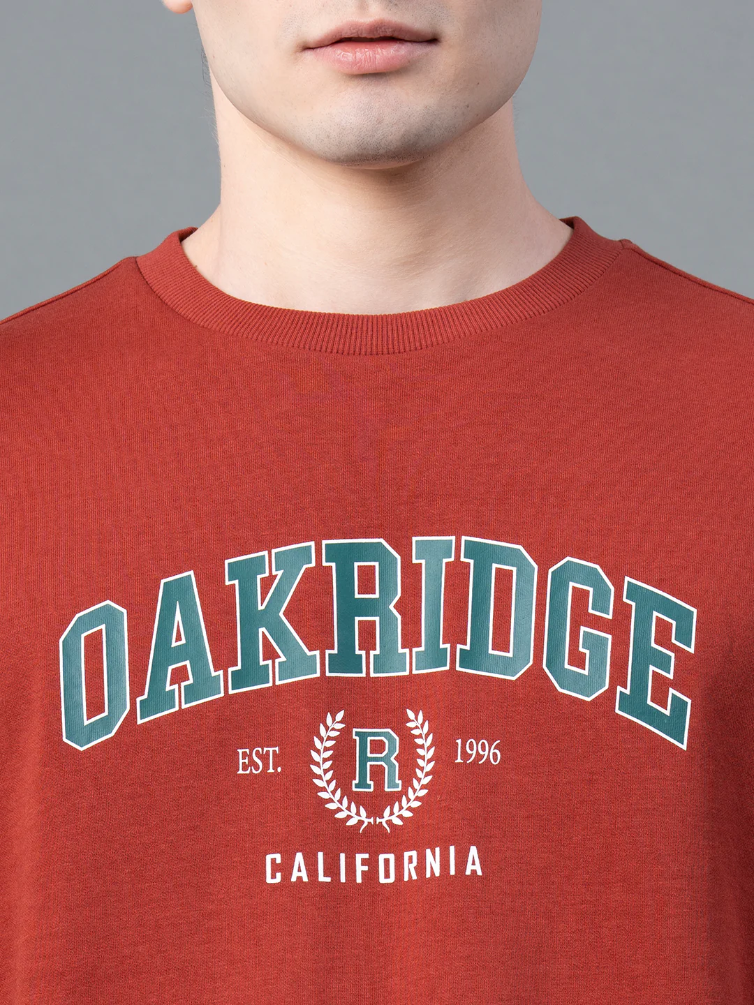 Rust-ColoRed Sweatshirt for Men - Image 5
