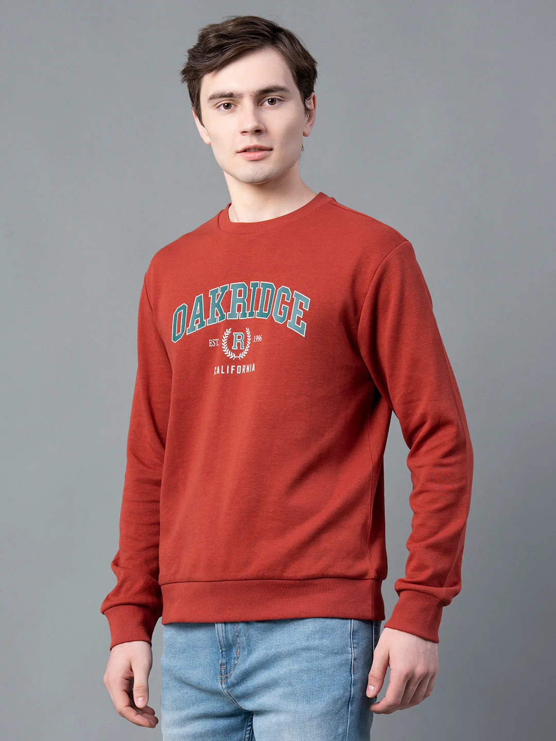 Rust-ColoRed Sweatshirt for Men - Image 7