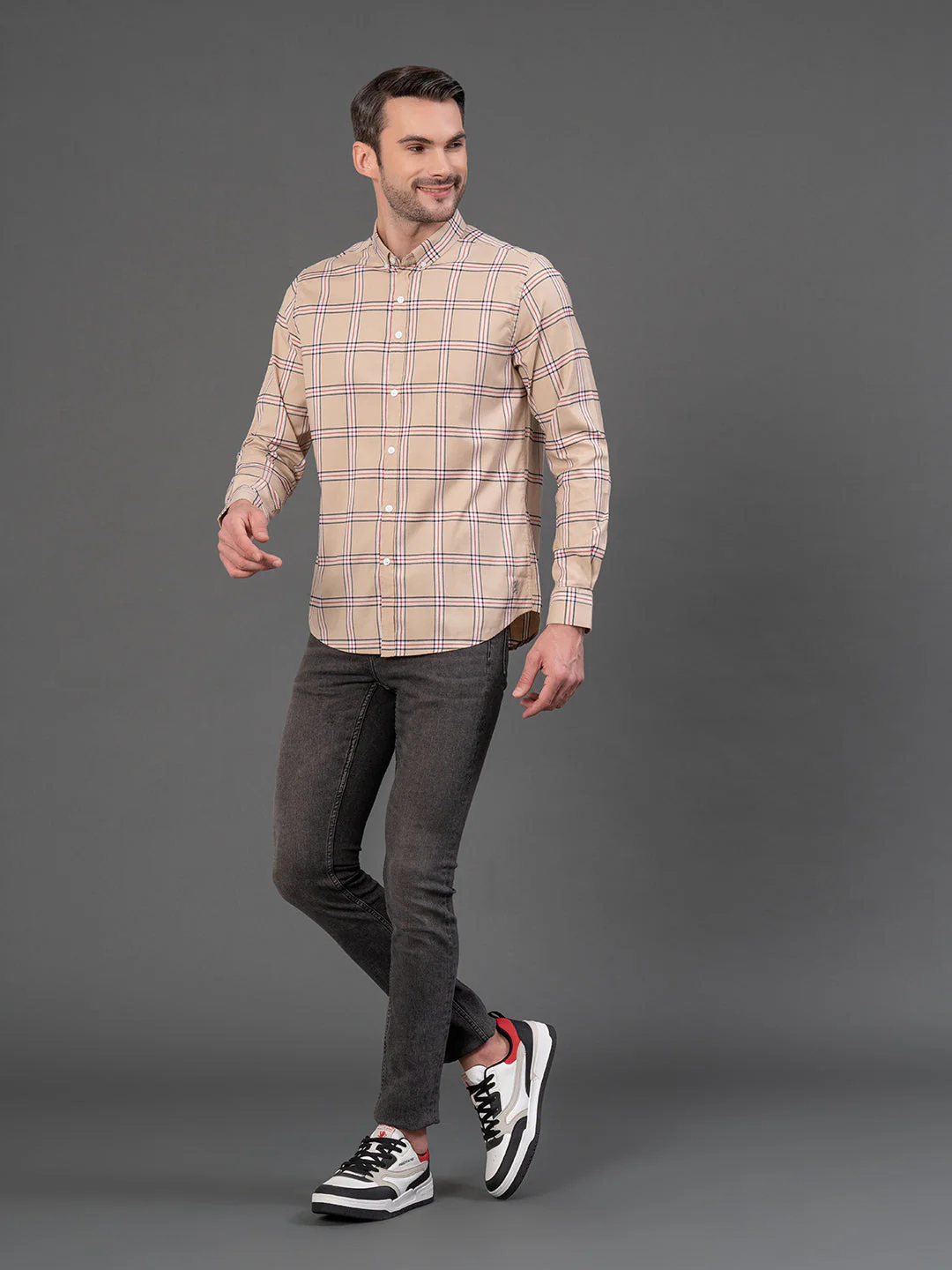 Sand Checked Shirt for Men - Image 5