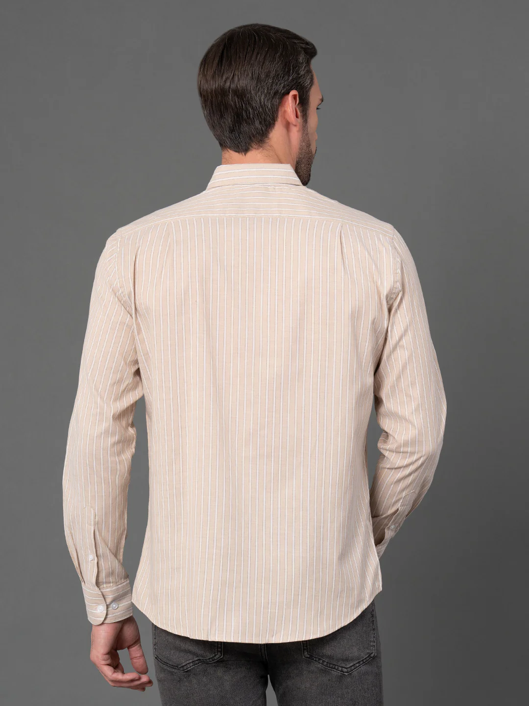 Sand Striped Shirt for Men - Image 3