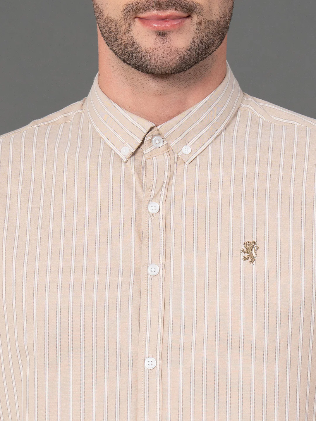 Sand Striped Shirt for Men - Image 4