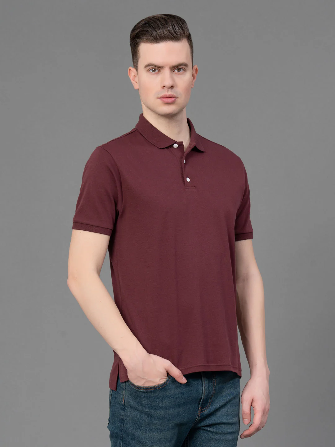 Satin Polo T-Shirt for Men - Image 2
