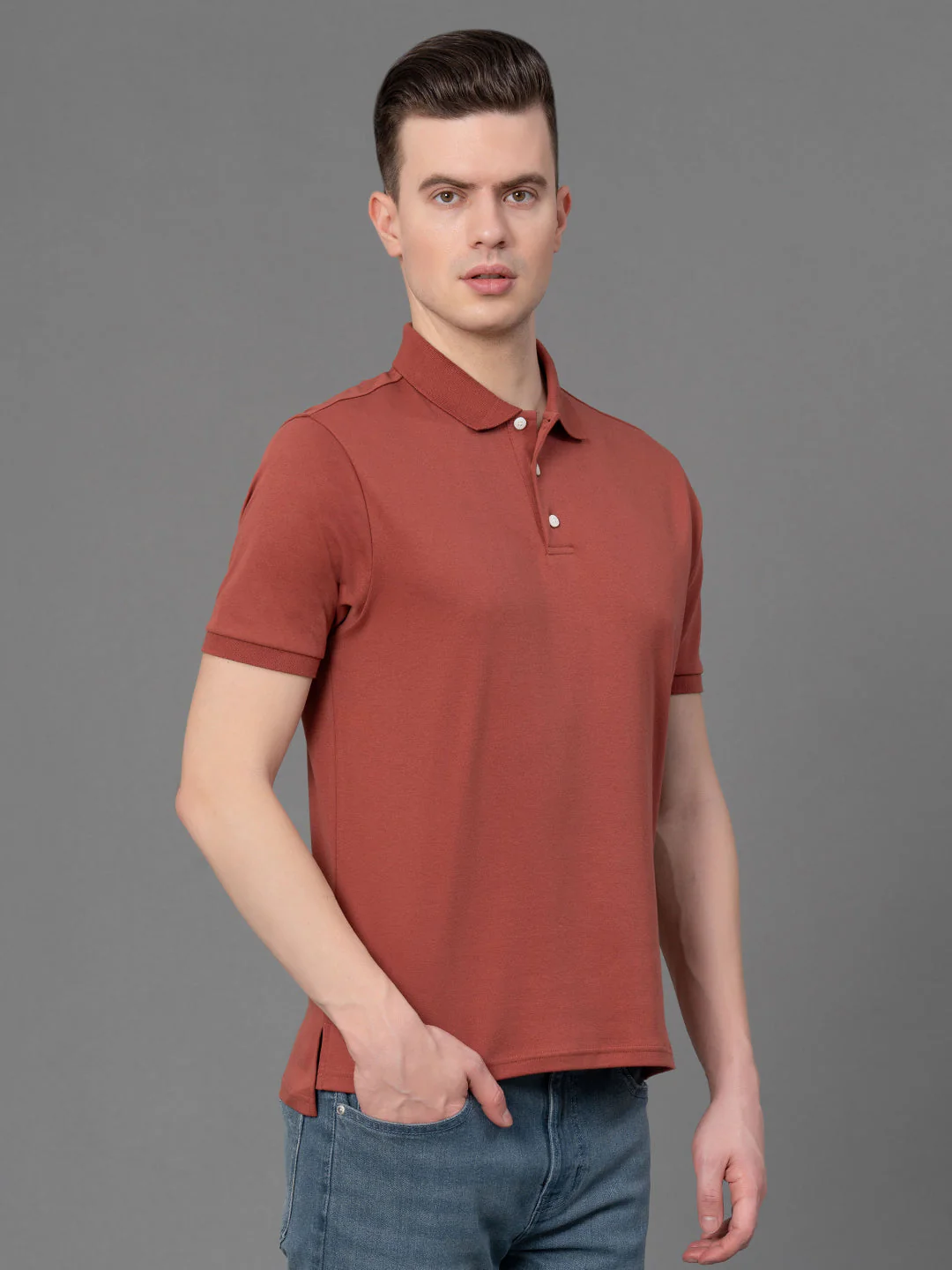 Satin Polo T-Shirt for Men - Image 2