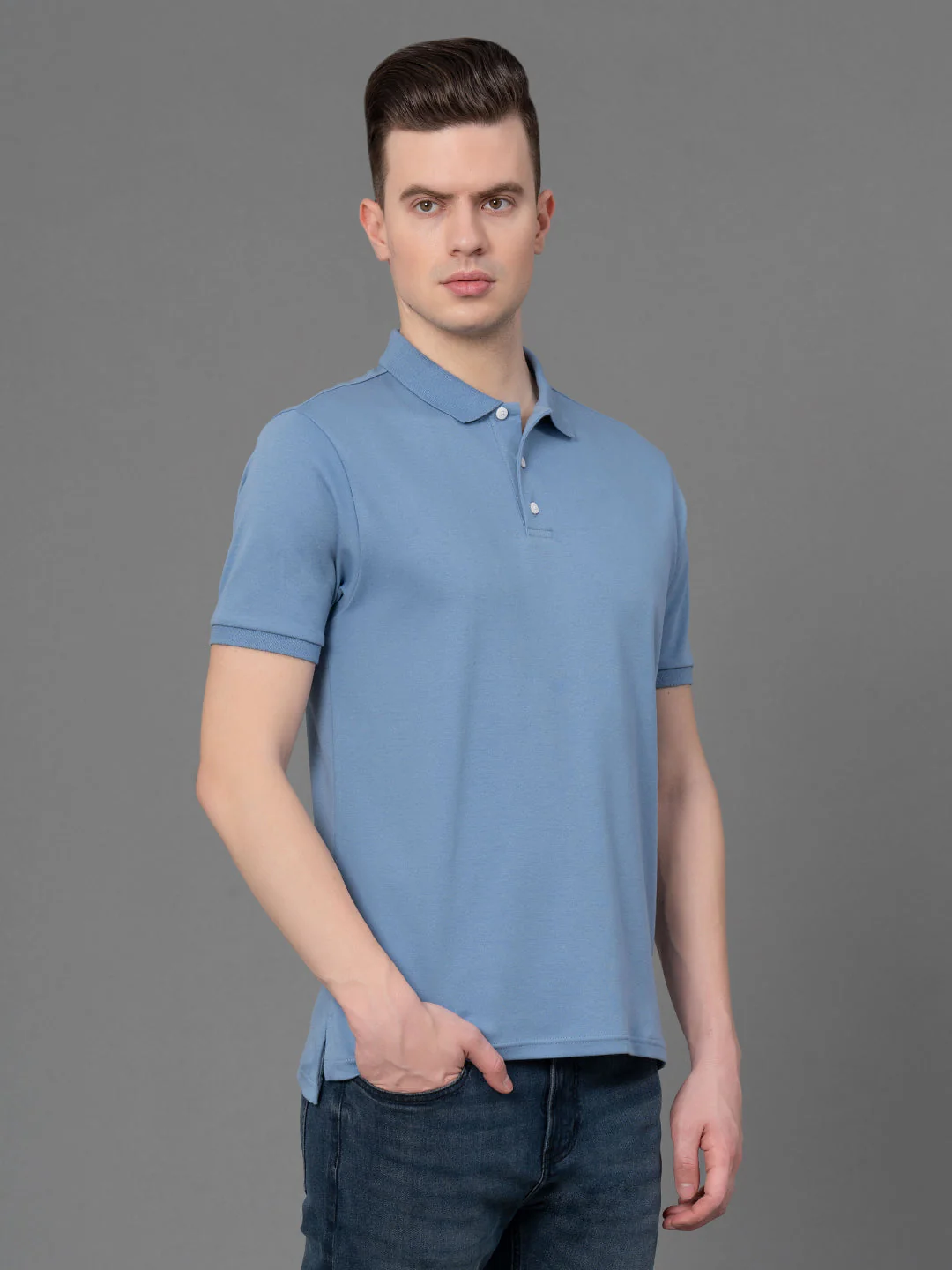 Satin Polo T-Shirt for Men - Image 2