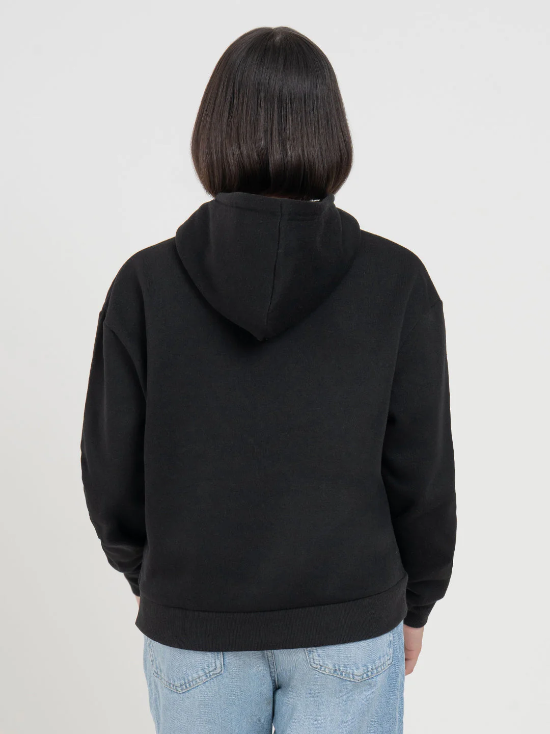 Solid Black Hoodies for Women | Full-Zip Hoodie for Everyday Comfort - Image 5