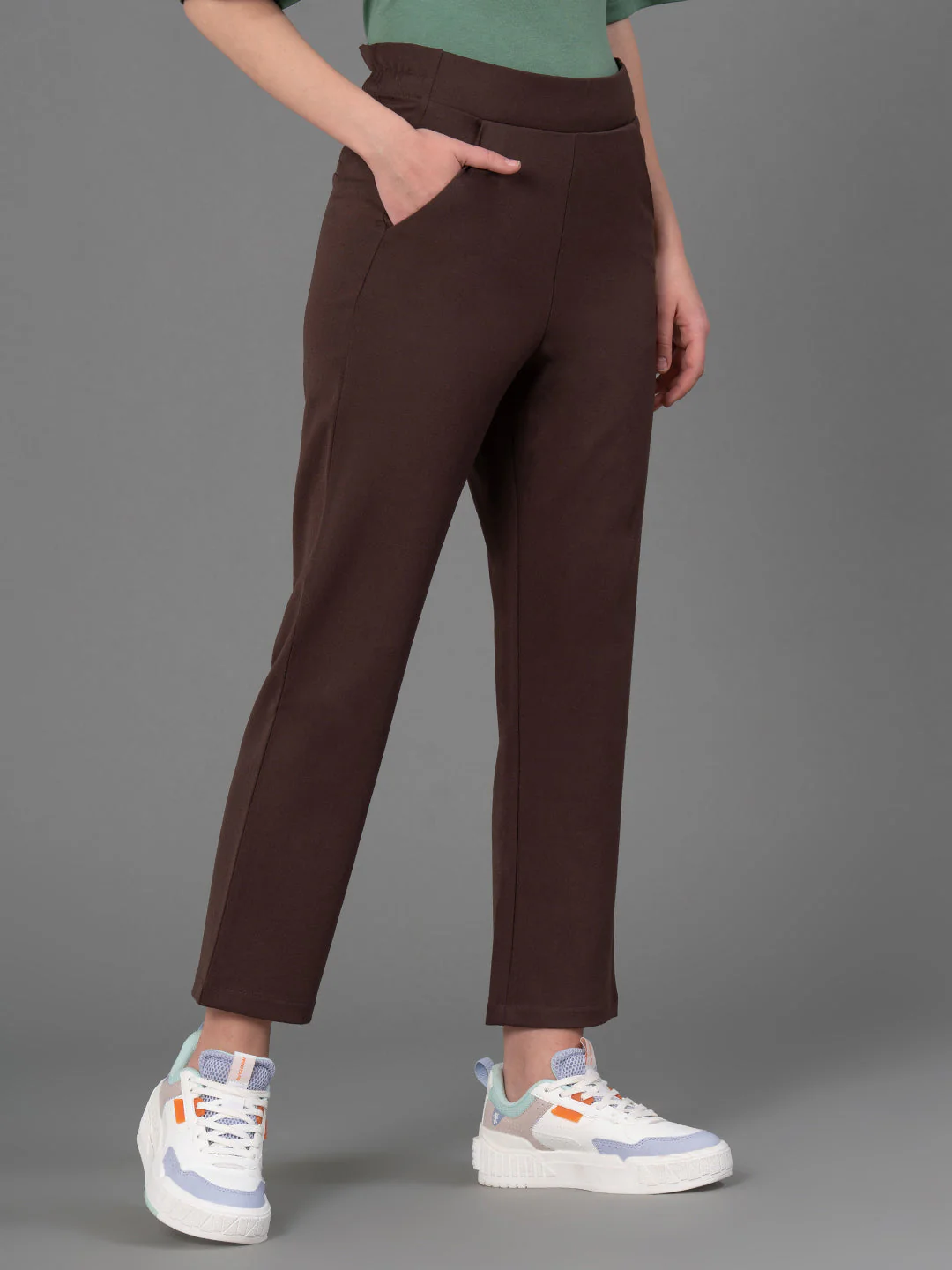 Solid Black Trousers for Women - Image 2