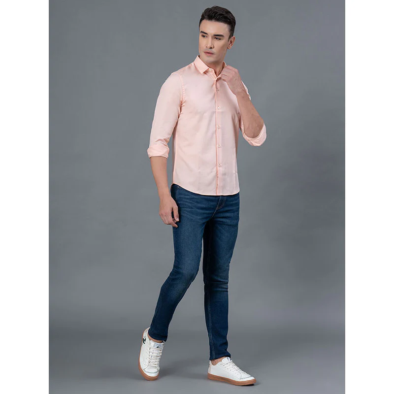 Solid Dobby Shirt for Men - Image 5