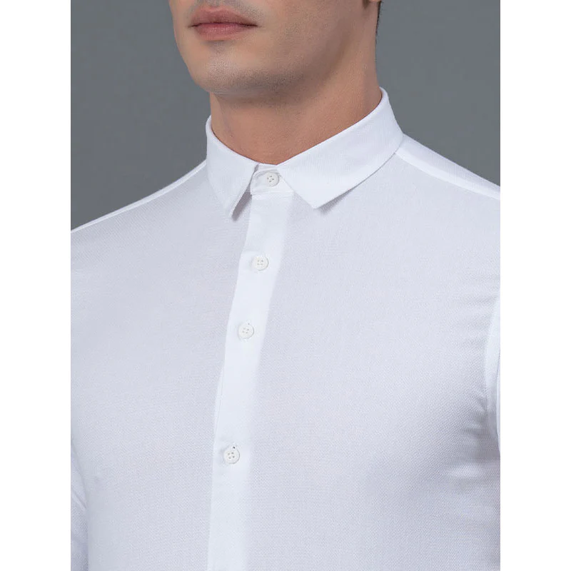 Solid Dobby Shirt for Men - Image 4