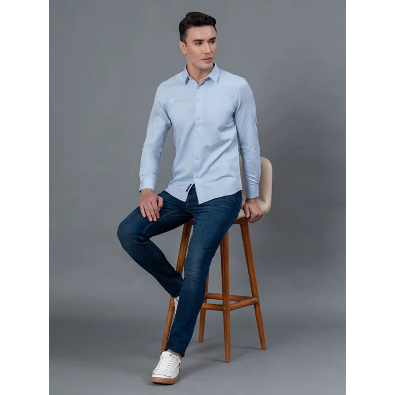 Solid Dobby Shirt For Men - Image 5