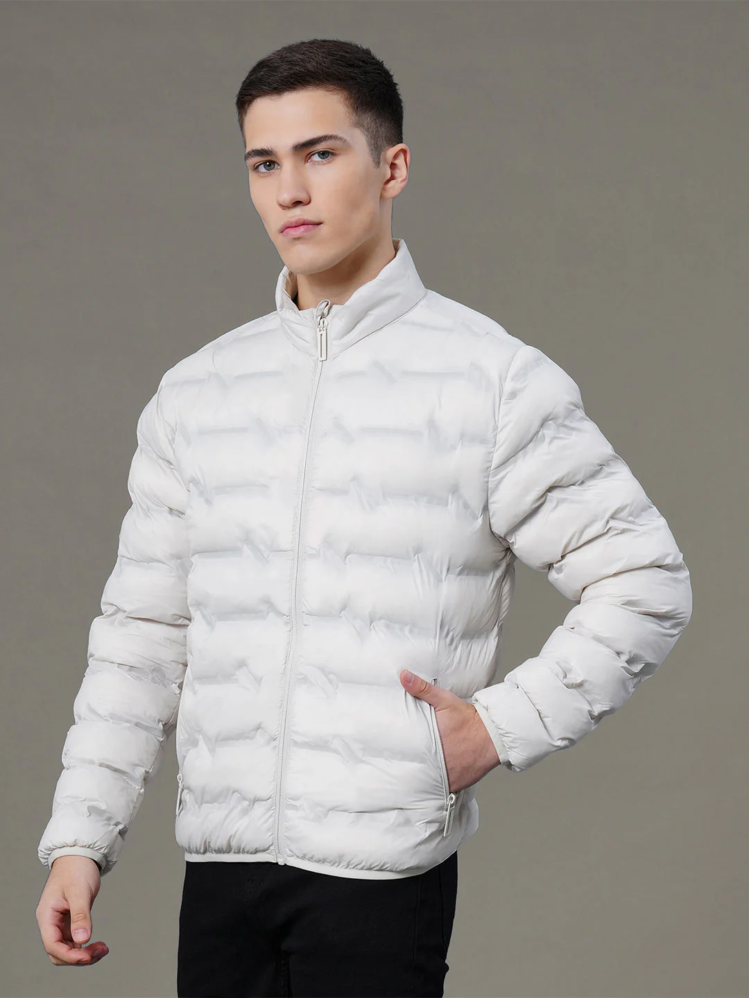 Solid Heatseal Jacket for Men - Image 2