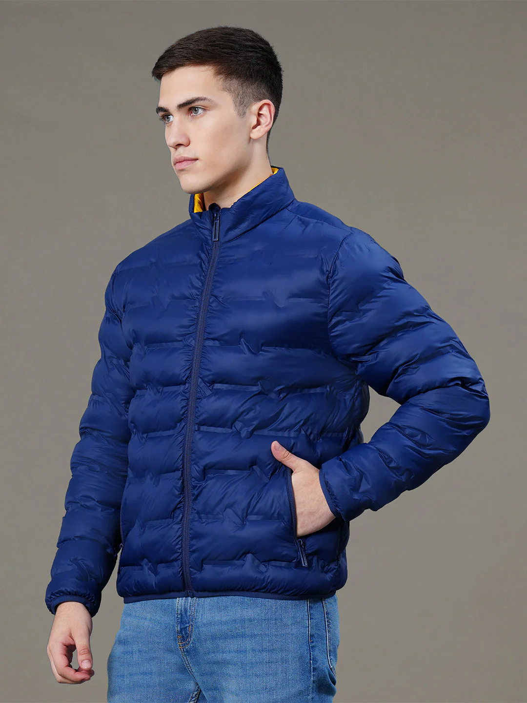 Solid Heatseal Jacket for Men - Image 2