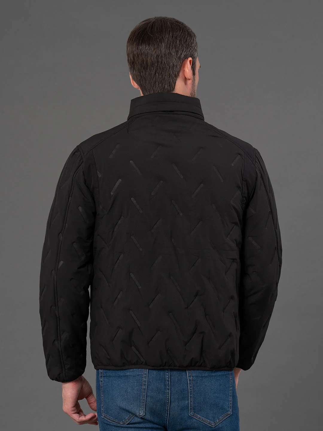 Solid Hooded Heatseal Jacket for Men - Image 3