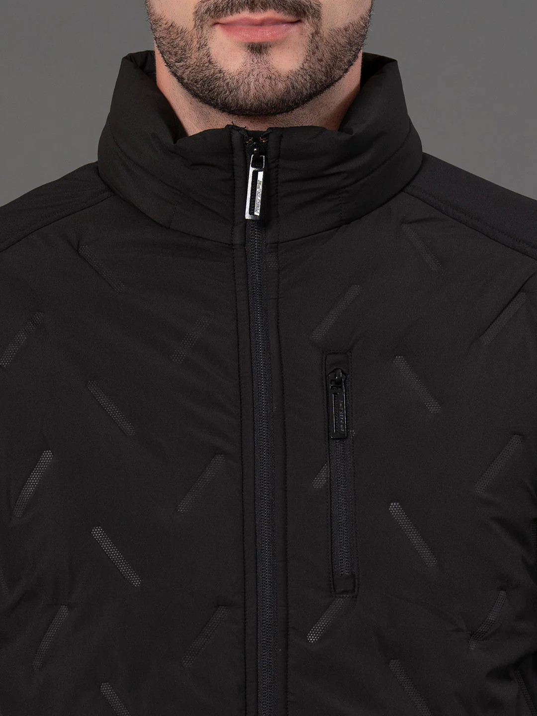 Solid Hooded Heatseal Jacket for Men - Image 4