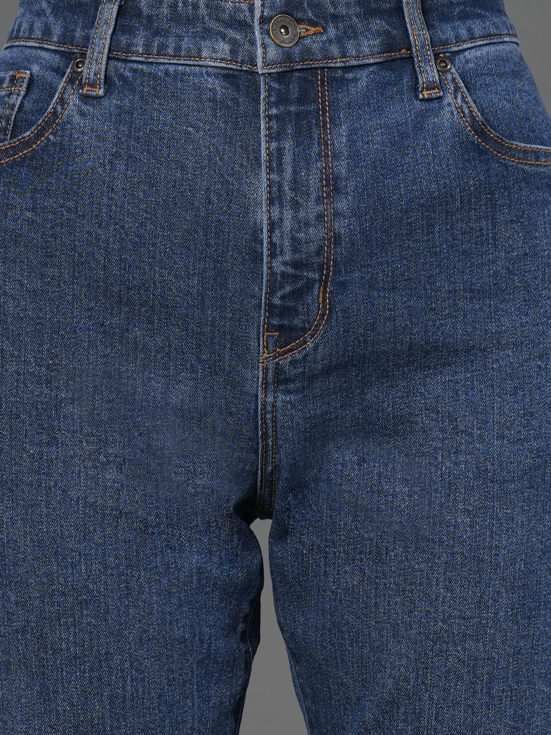Solid Slit Straight Leg Jeans for Women - Image 4