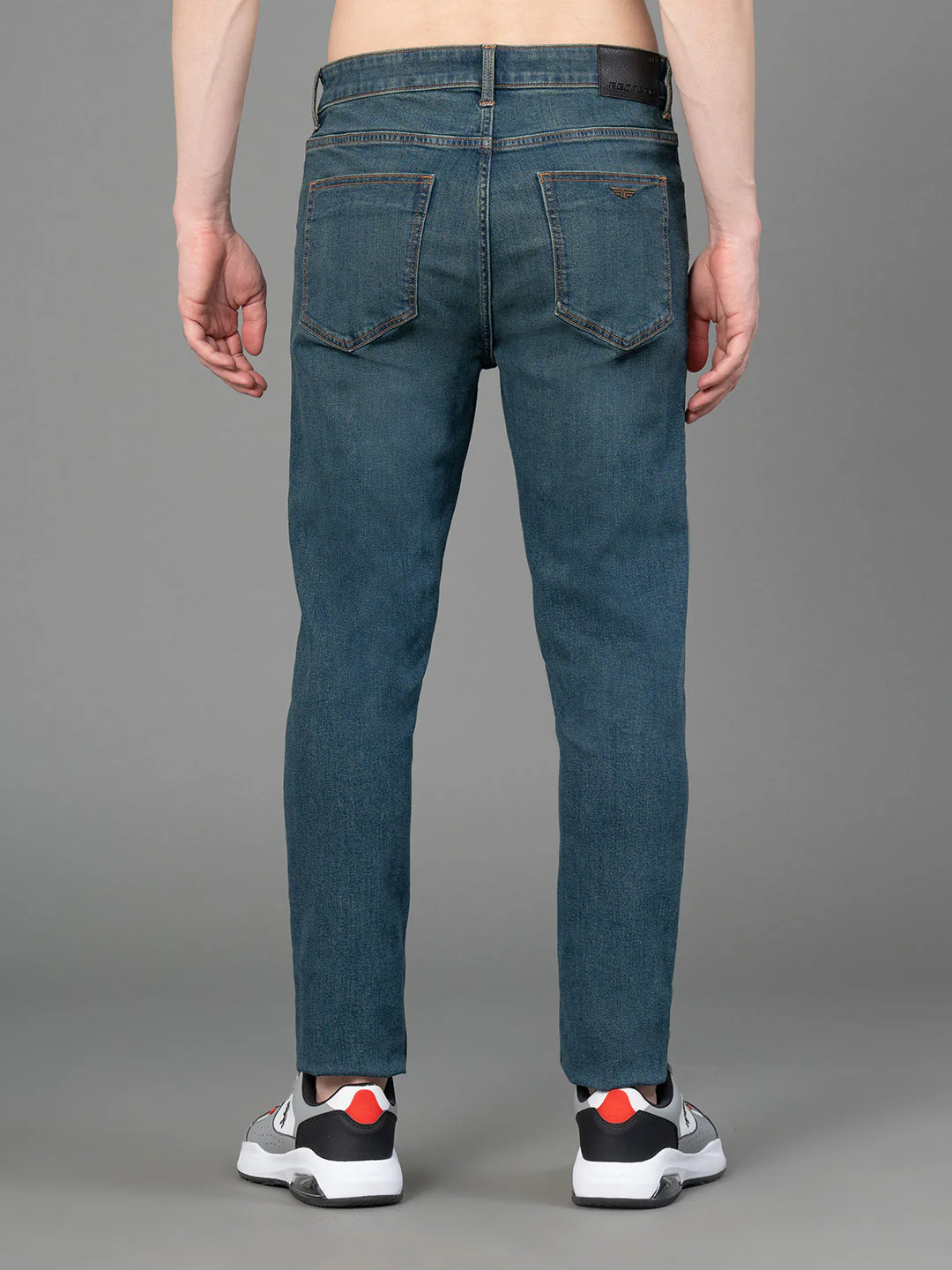 Solid Washed Jeans for Men - Image 3