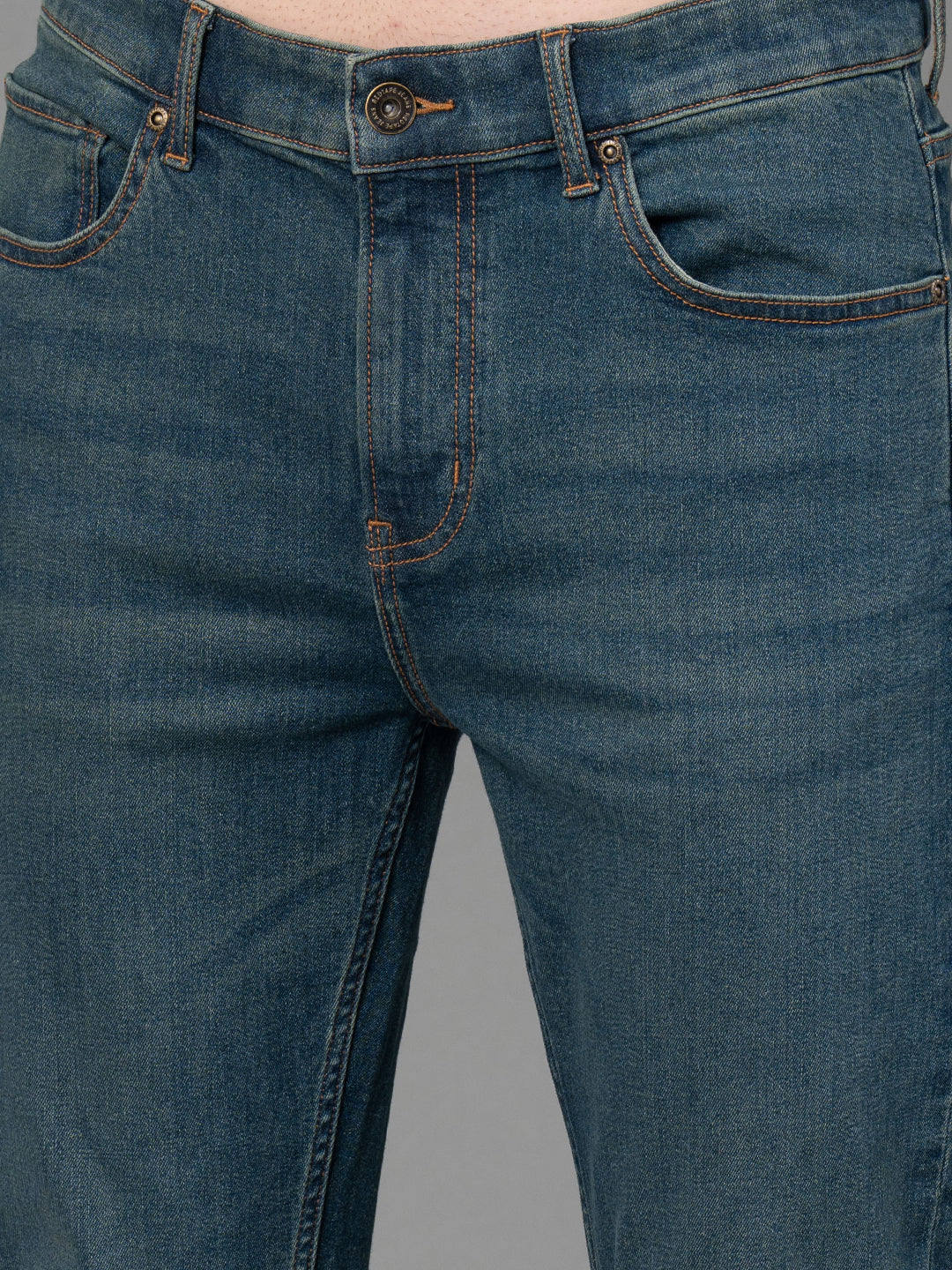 Solid Washed Jeans for Men - Image 4
