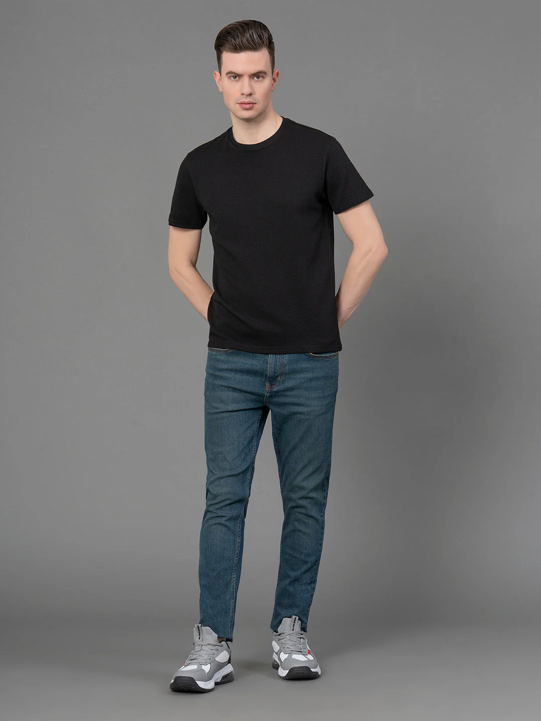 Solid Washed Jeans for Men - Image 5