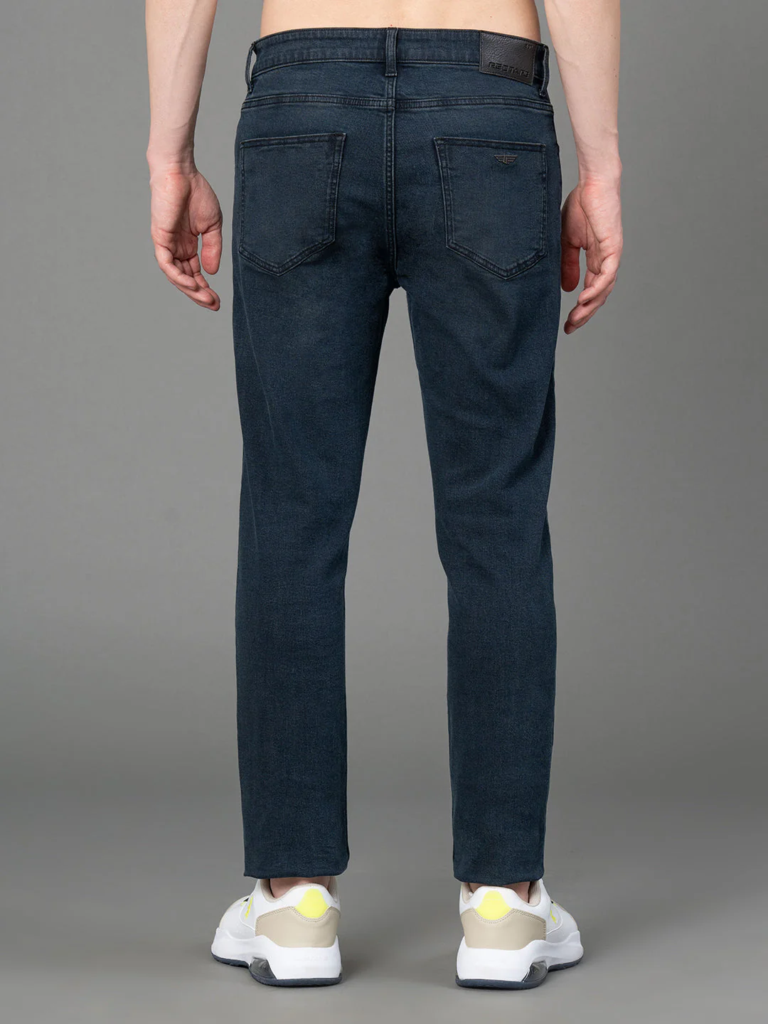 Solid Washed Jeans for Men - Image 3