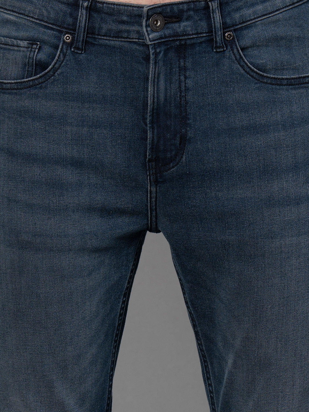Solid Washed Jeans for Men - Image 4