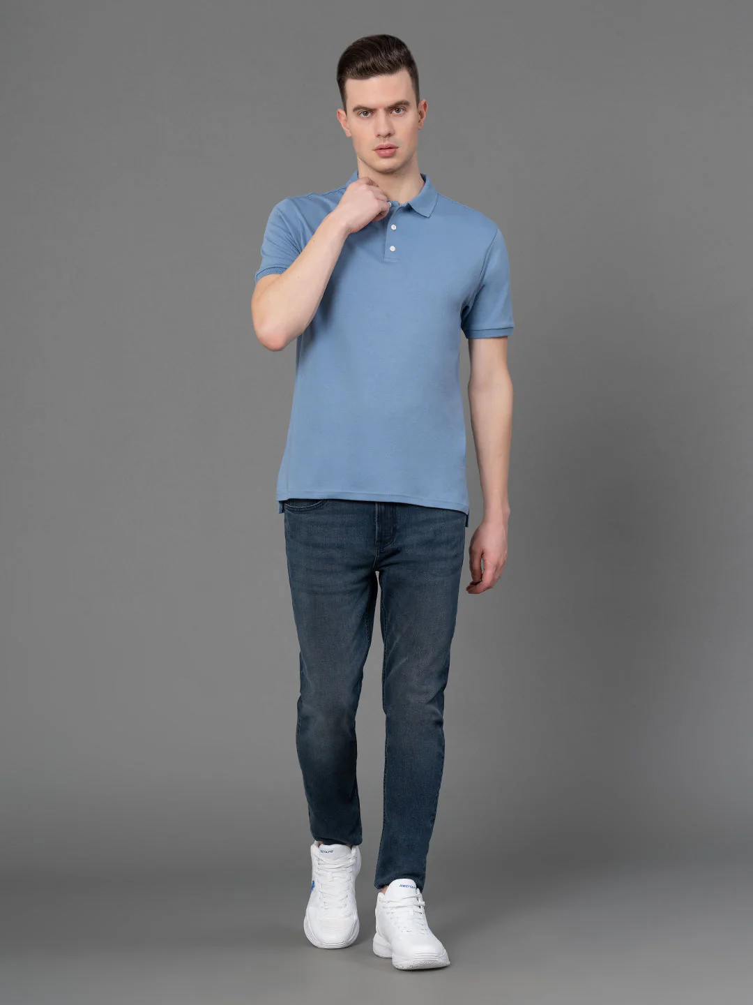 Solid Washed Jeans for Men - Image 5