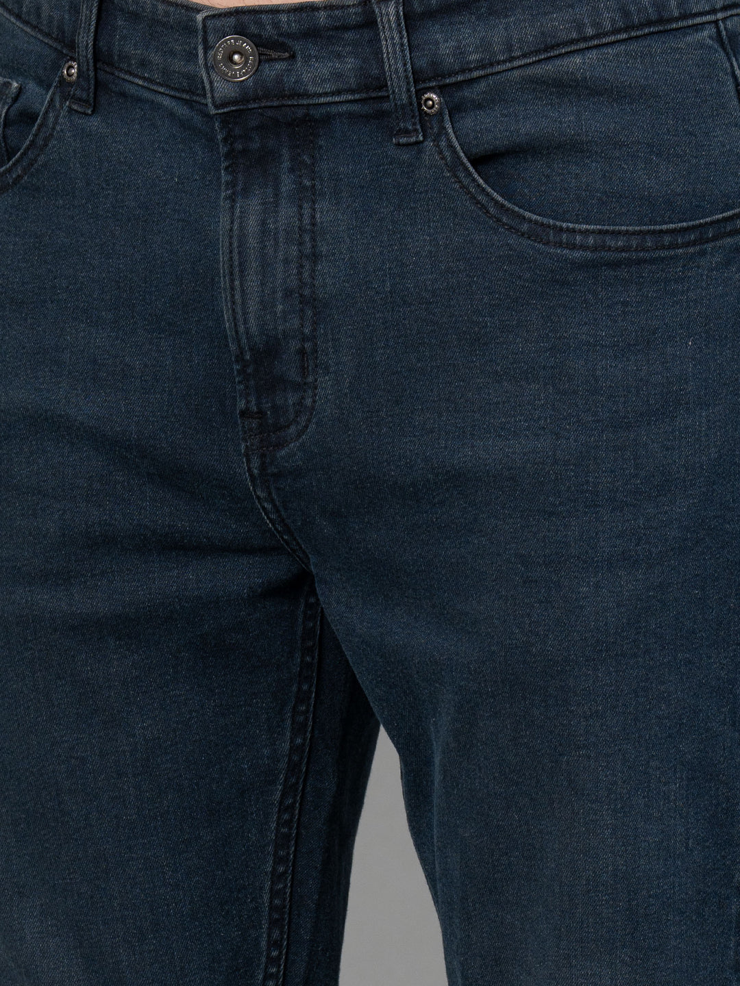 Solid Washed Jeans for Men - Image 4