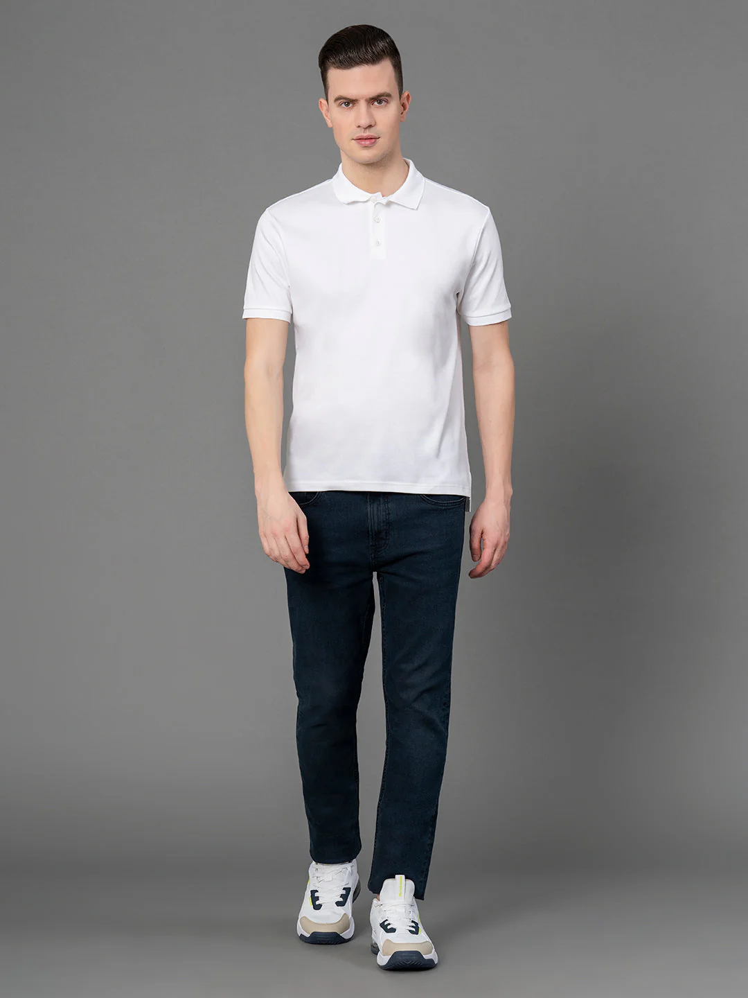 Solid Washed Jeans for Men - Image 5
