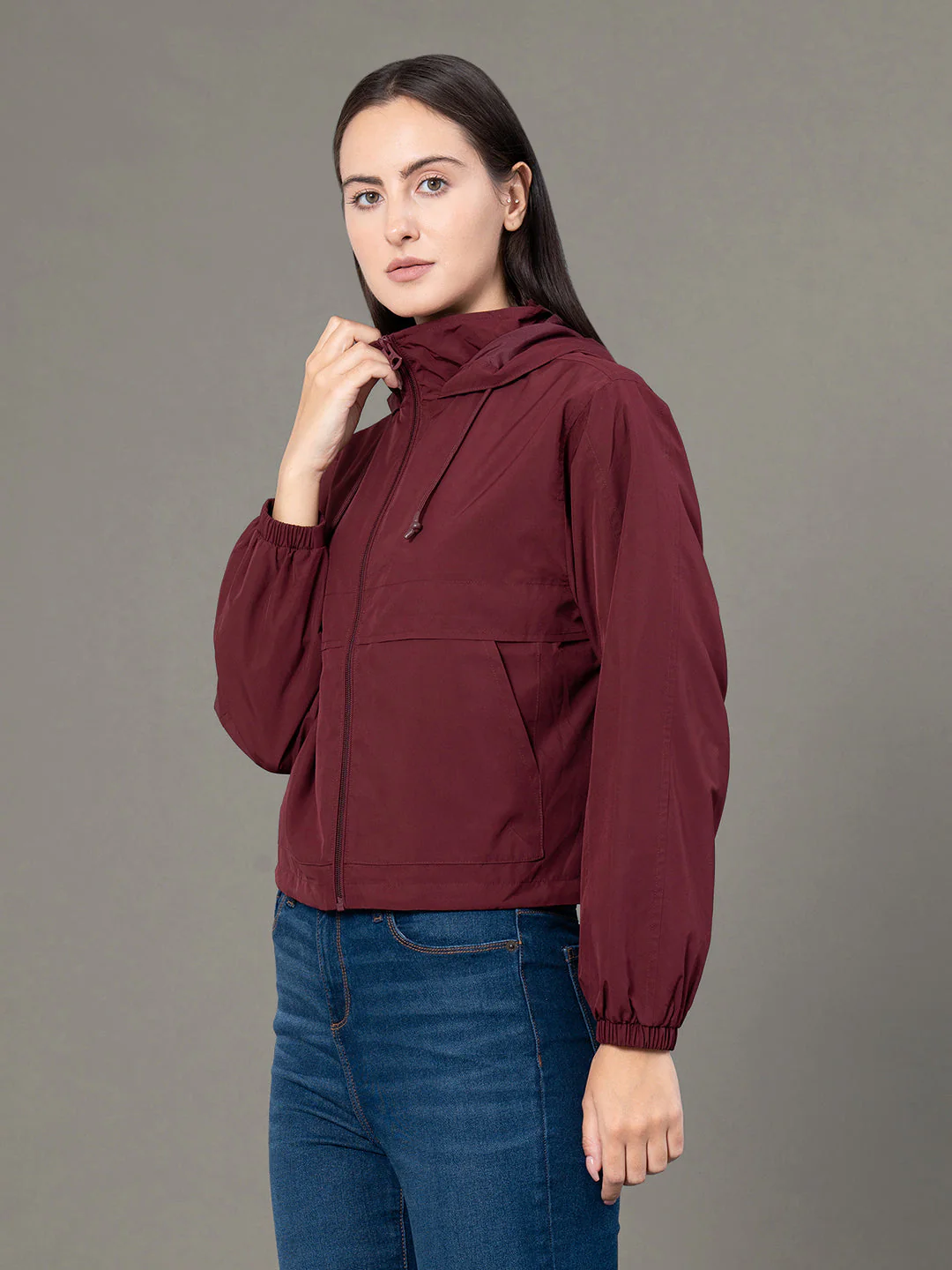 Solid Windcheater for Women - Image 2