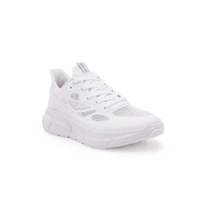 Sports Shoes for Women's- White Lace-Up Shape Adjustable Sports Athleisure Shoes, Perfect Walking & Running Shoes - Image 2