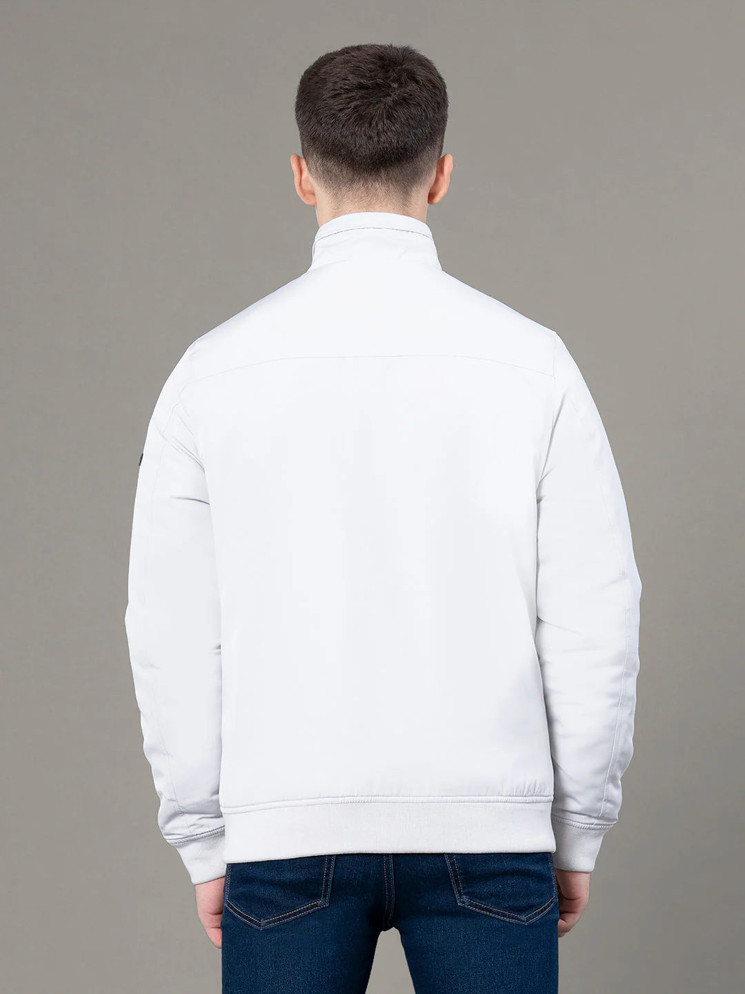 Stand Collar Bomber Jacket for Men - Image 3