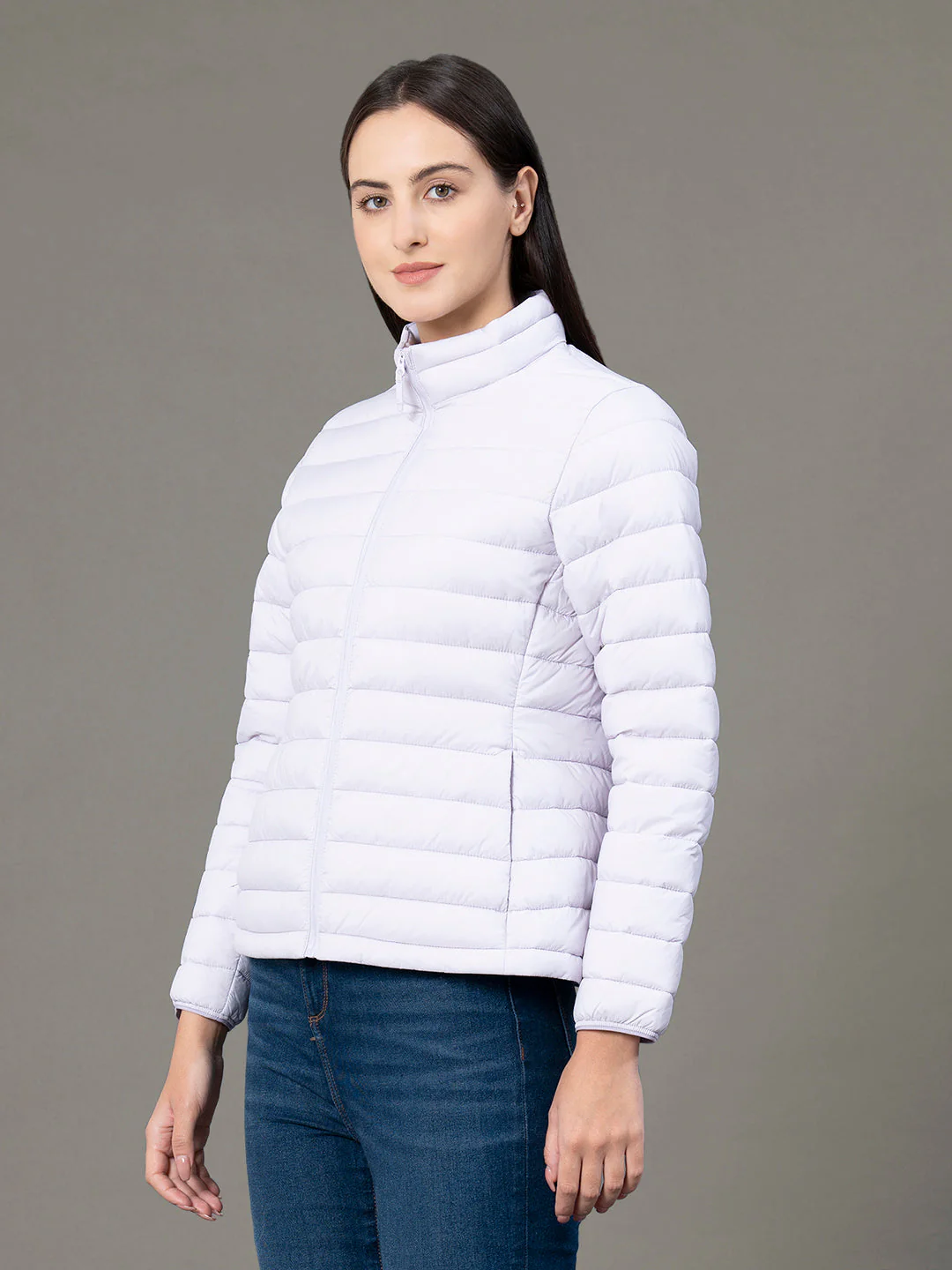 Stand Collar Padded Jacket for Women - Image 2