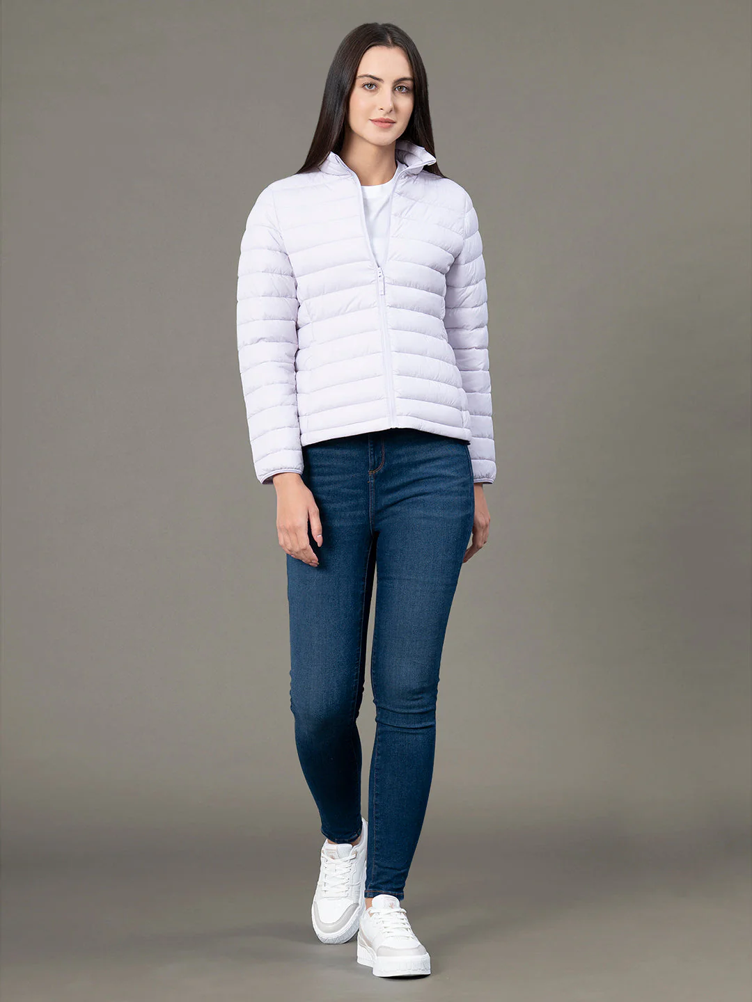 Stand Collar Padded Jacket for Women - Image 5