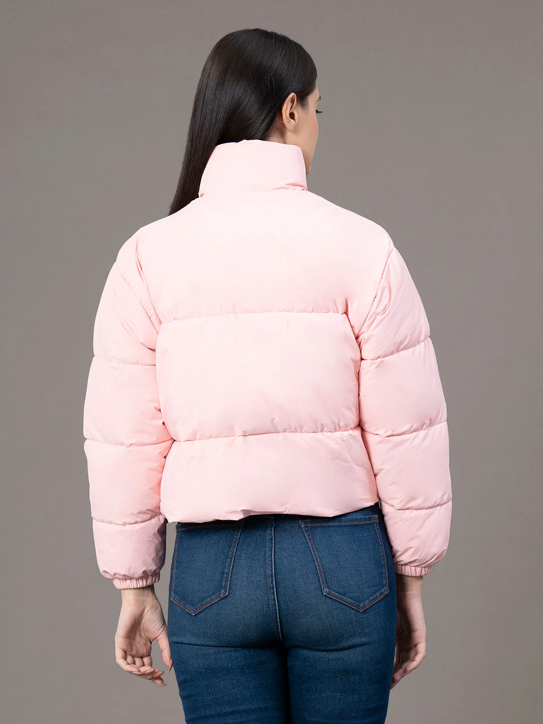 Stand Collar Padded Jacket for Women - Image 3