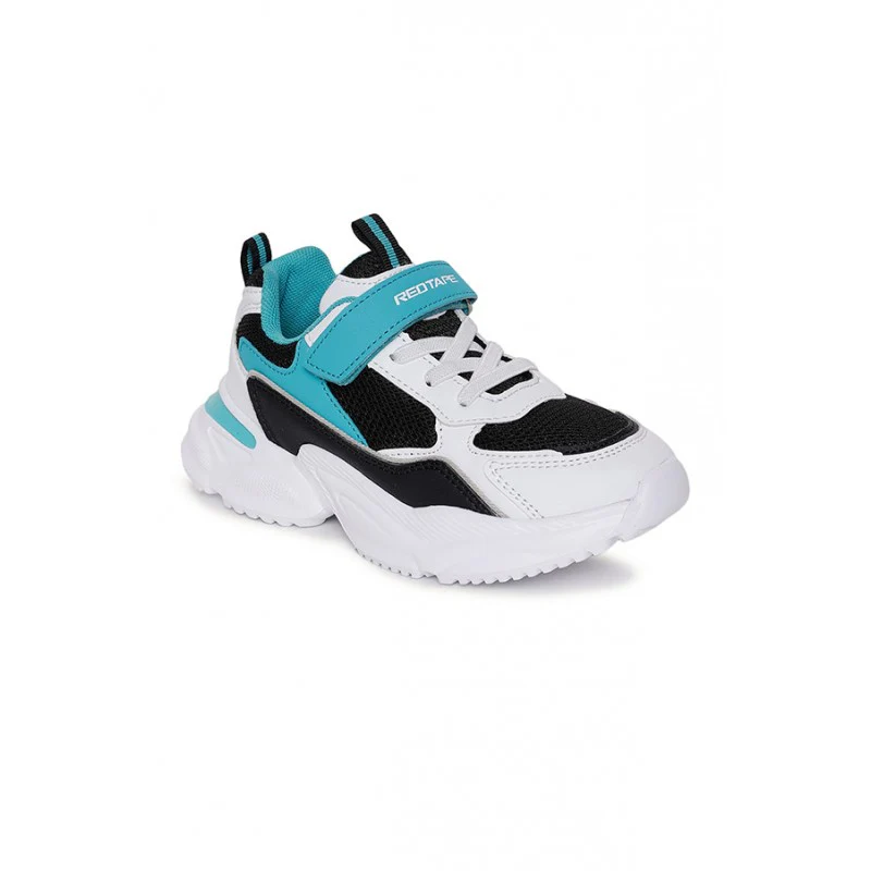 Unisex Kids Black And Green Sports Shoes - Image 2