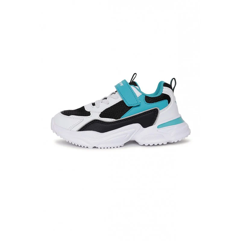Unisex Kids Black And Green Sports Shoes - Image 4