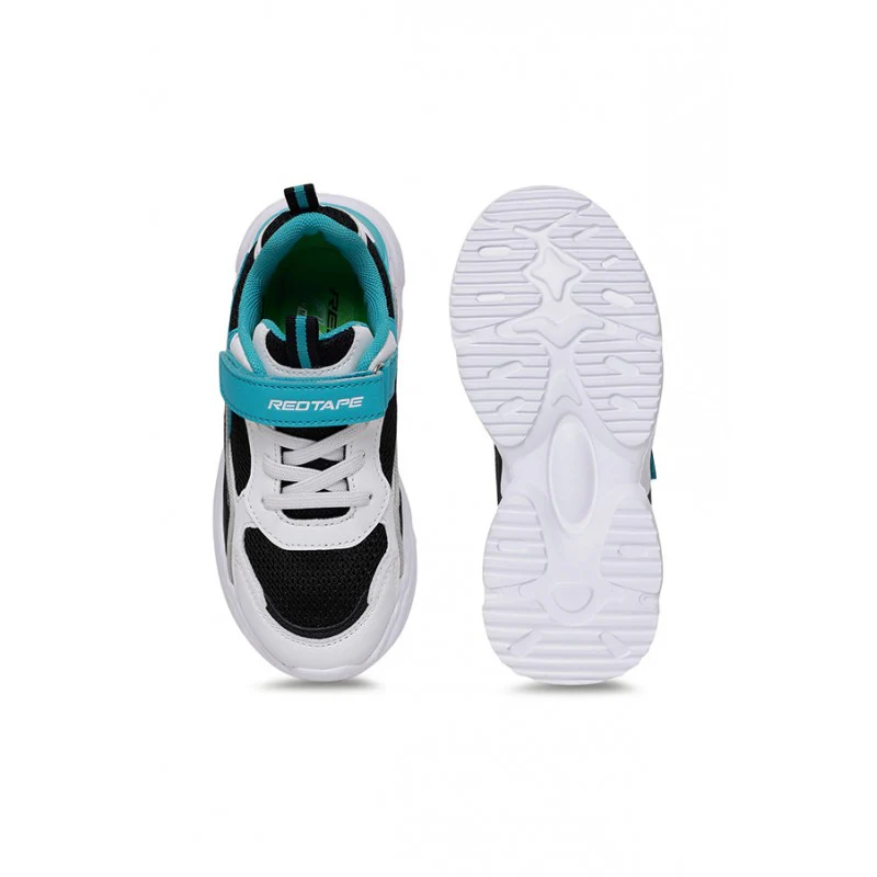 Unisex Kids Black And Green Sports Shoes - Image 6