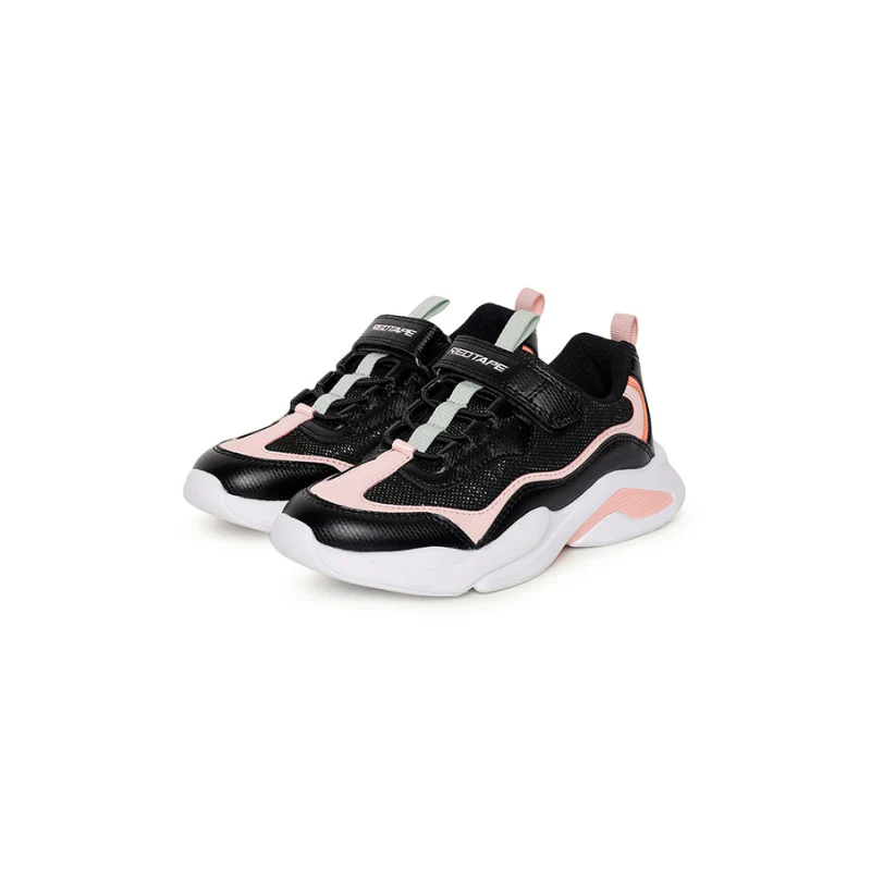 Unisex Kids Black And Pink Sports Shoes - Image 5