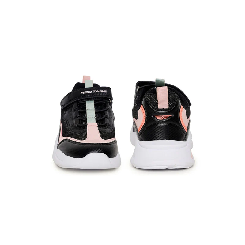 Unisex Kids Black And Pink Sports Shoes - Image 8