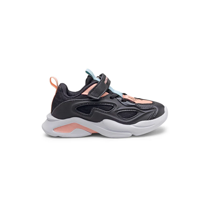 Unisex Kids Black And PInk Sports Shoes - Image 3