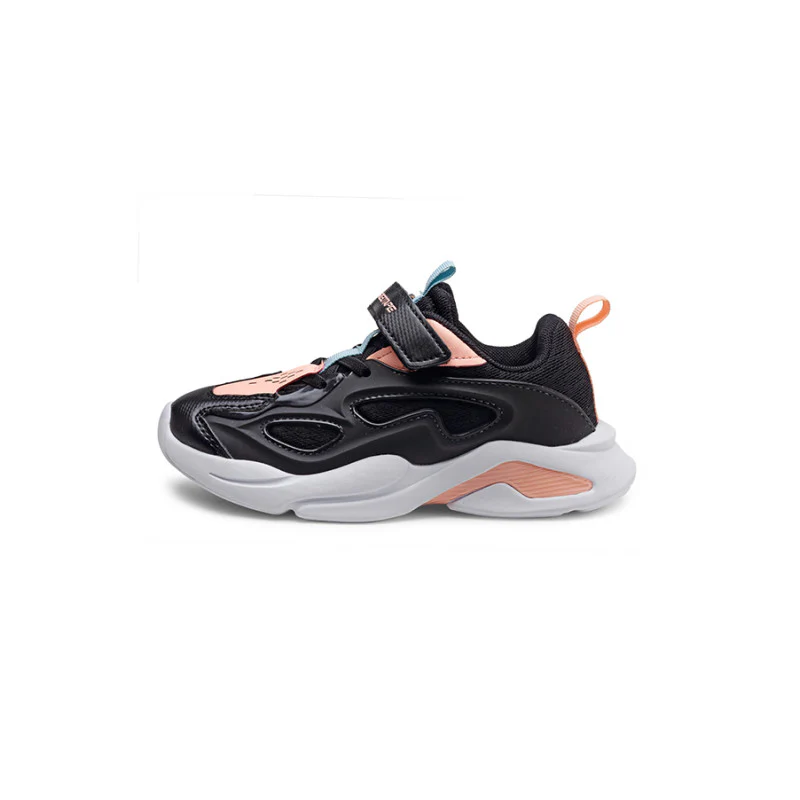 Unisex Kids Black And PInk Sports Shoes - Image 4