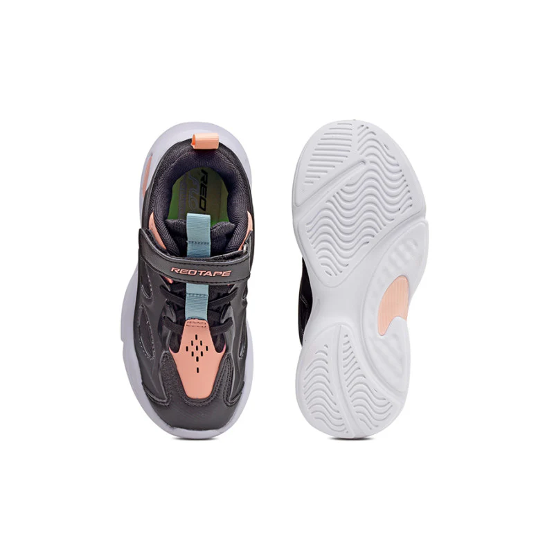 Unisex Kids Black And PInk Sports Shoes - Image 6