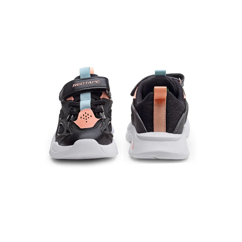 Unisex Kids Black And PInk Sports Shoes - Image 8