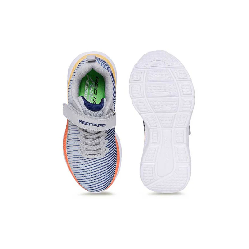 Unisex Kids Grey Sports Shoes - Image 6