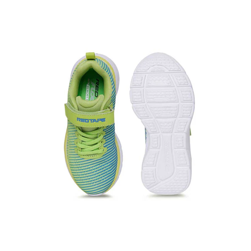 Unisex Kids Neon Green Sports Shoes - Image 6