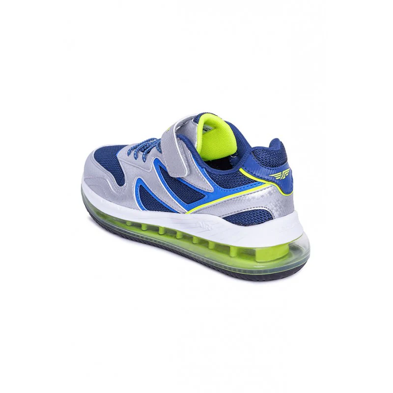 Unisex Kids Silver And Blue Sports Shoes - Image 7