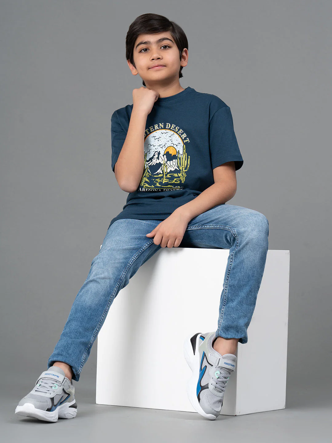 Unisex Kids T-Shirt- Best in Comfort and ease| Cotton| Deep Blue Color - Image 5