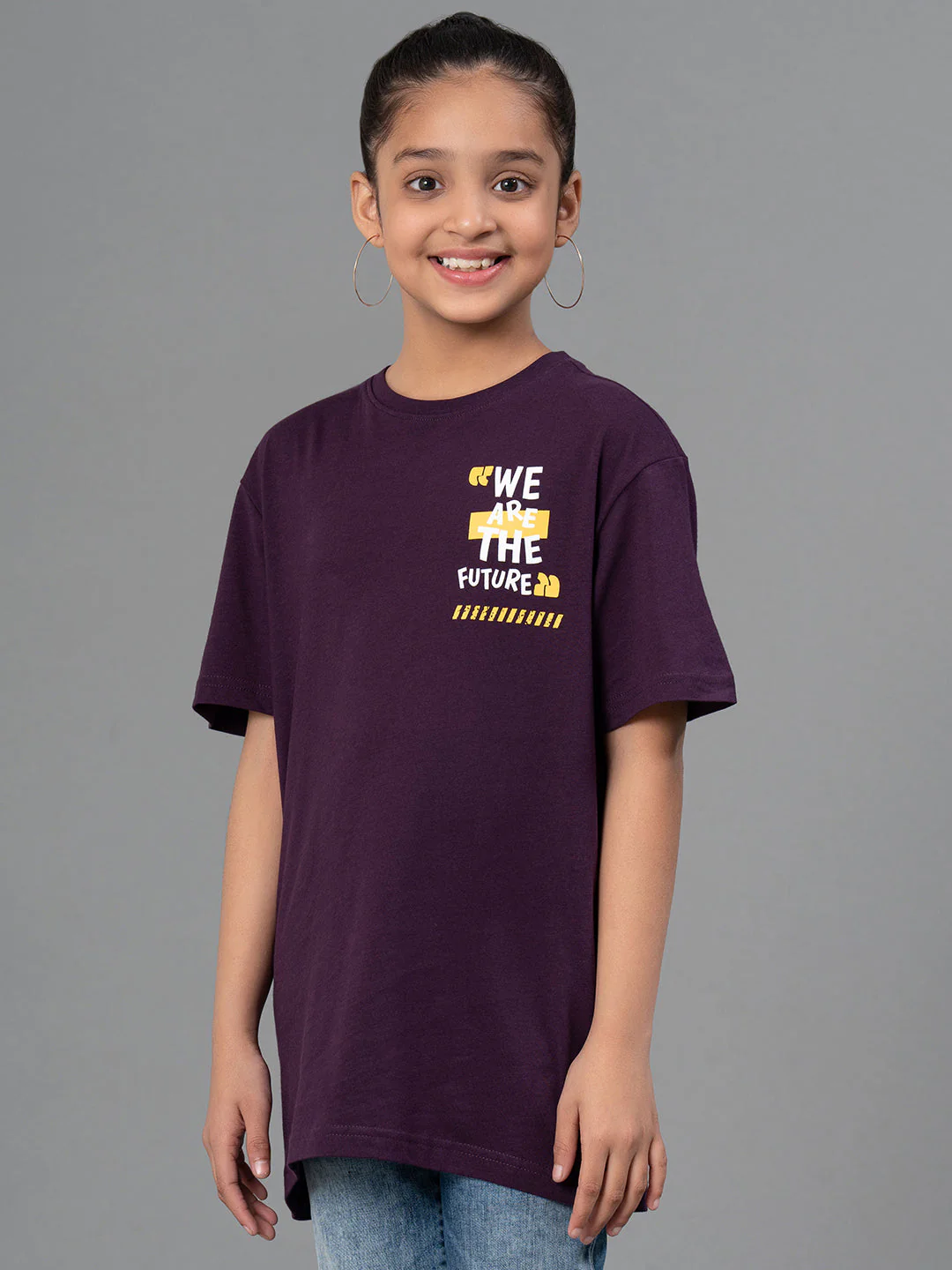 Unisex Kids T-Shirt- Best in Comfort| Cotton| Dark Purple Color - Image 12