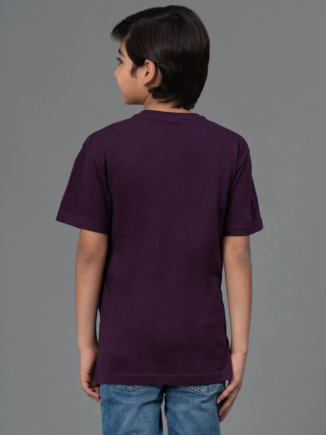 Unisex Kids T-Shirt- Best in Comfort| Cotton| Dark Purple Color - Image 3