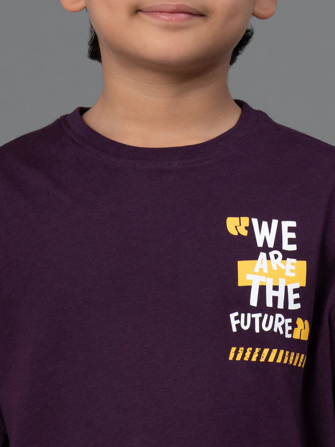 Unisex Kids T-Shirt- Best in Comfort| Cotton| Dark Purple Color - Image 4