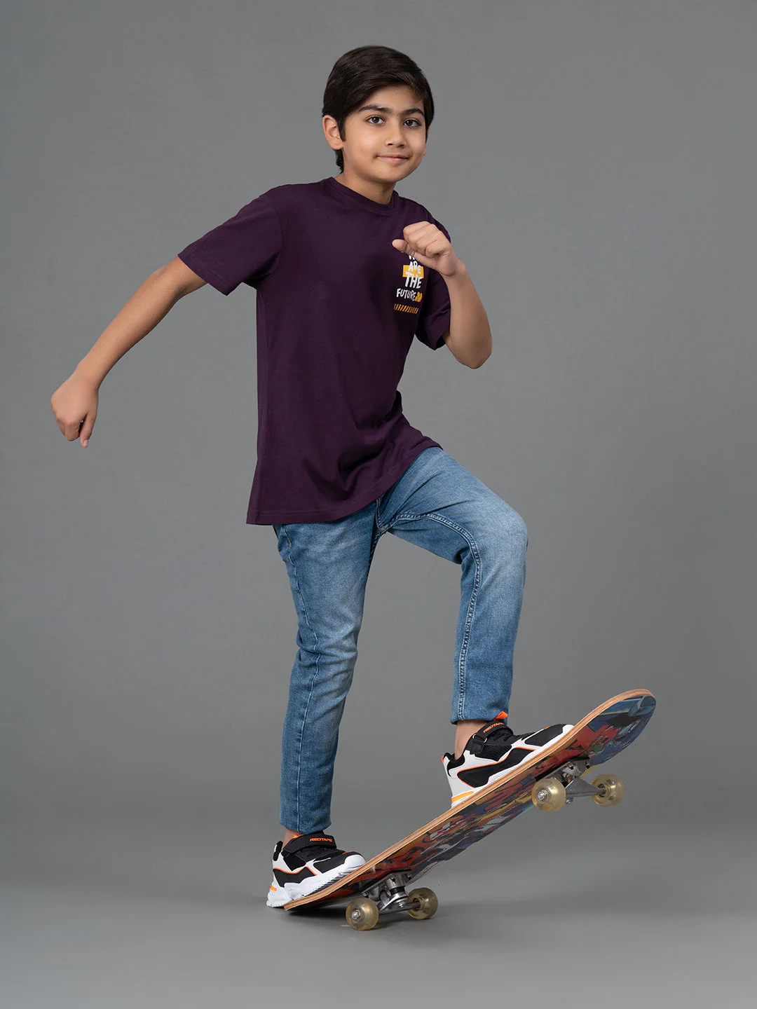 Unisex Kids T-Shirt- Best in Comfort| Cotton| Dark Purple Color - Image 5