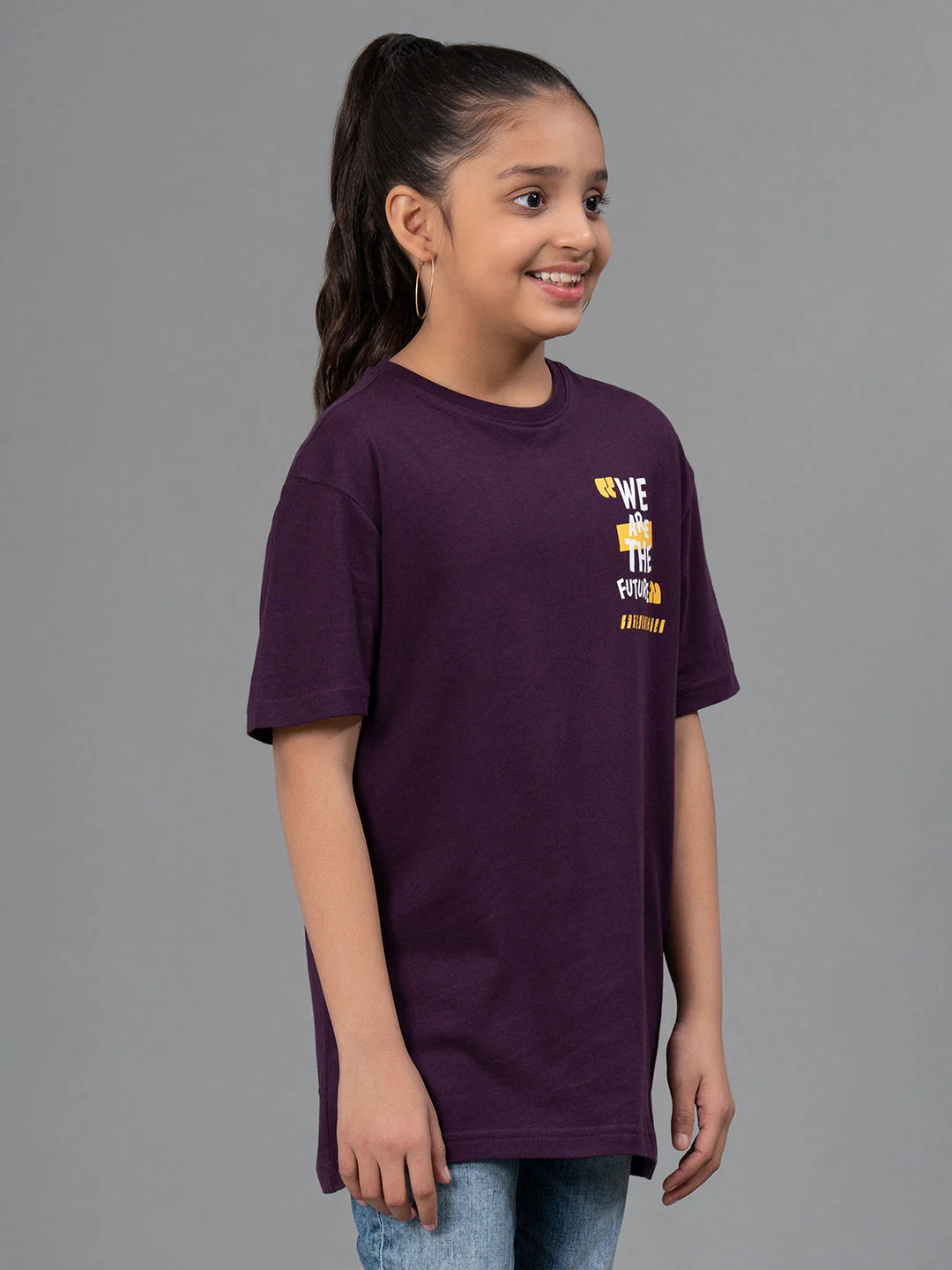 Unisex Kids T-Shirt- Best in Comfort| Cotton| Dark Purple Color - Image 8